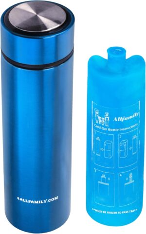 4ALLFAMILY Nomad Insulin Travel Case Cooler - TSA Approved - Blue | 48H Non-Electric Insulin Travel Cooler with Lightweight Build and Reusable Thermal Protection for Medications