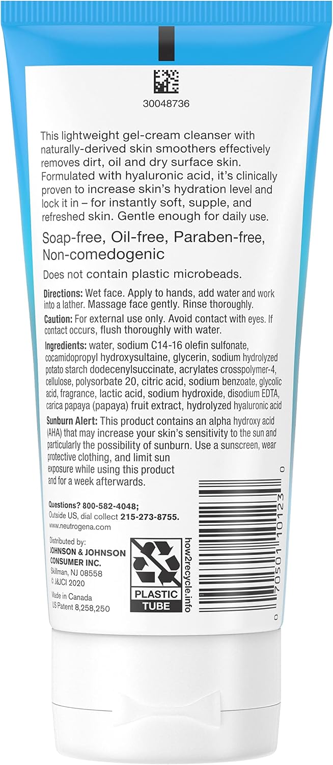 Neutrogena Hydro Boost Exfoliating Facial Cleanser Scrub, 5 oz, 3 Pack | Hyaluronic Acid, Clinically Proven to Increase Skin's Hydration Level, Non-Comedogenic, Oil- Soap- & Paraben-Free - Image 2