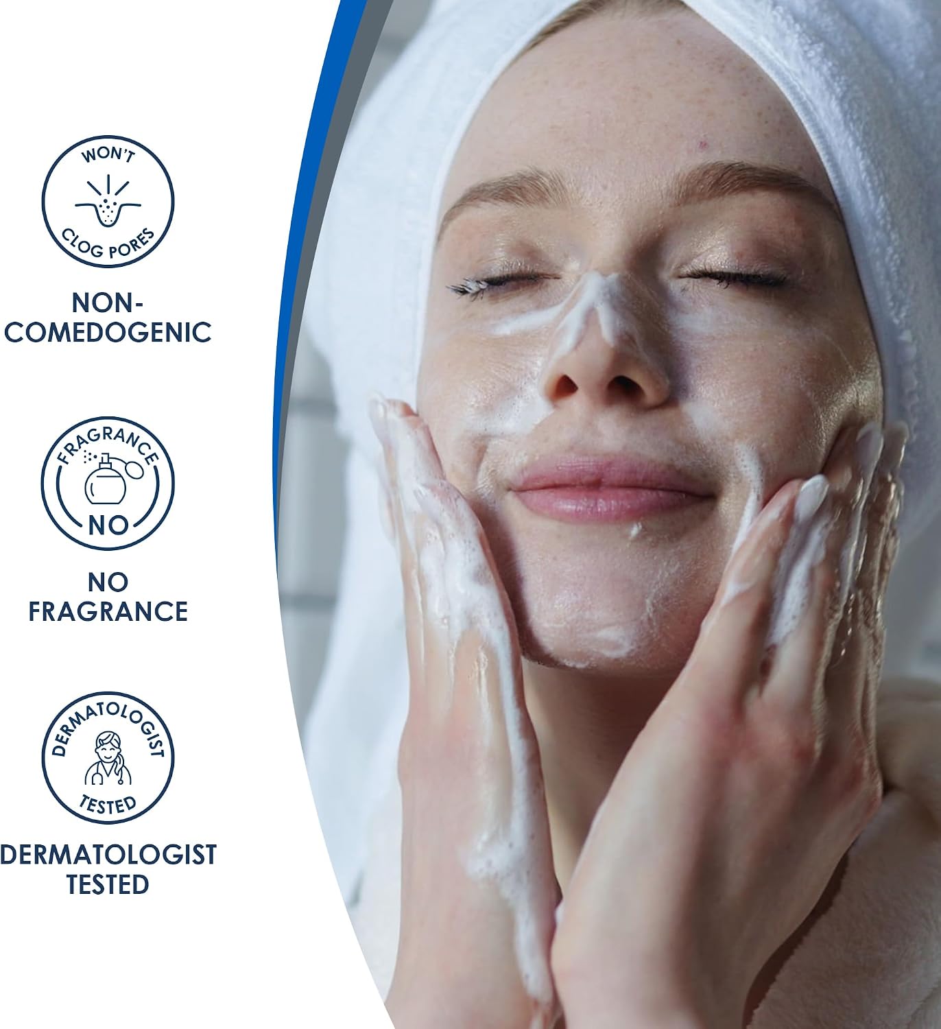 Vanicream Gentle Facial Cleaner, pH-Balanced Face Wash, 2.5 Fl Oz | Formulated without Common Irritants for Sensitive Skin, Removes Makeup, Dirt and Excess Oils, Non-Comedogenic, Travel Size - Image 4