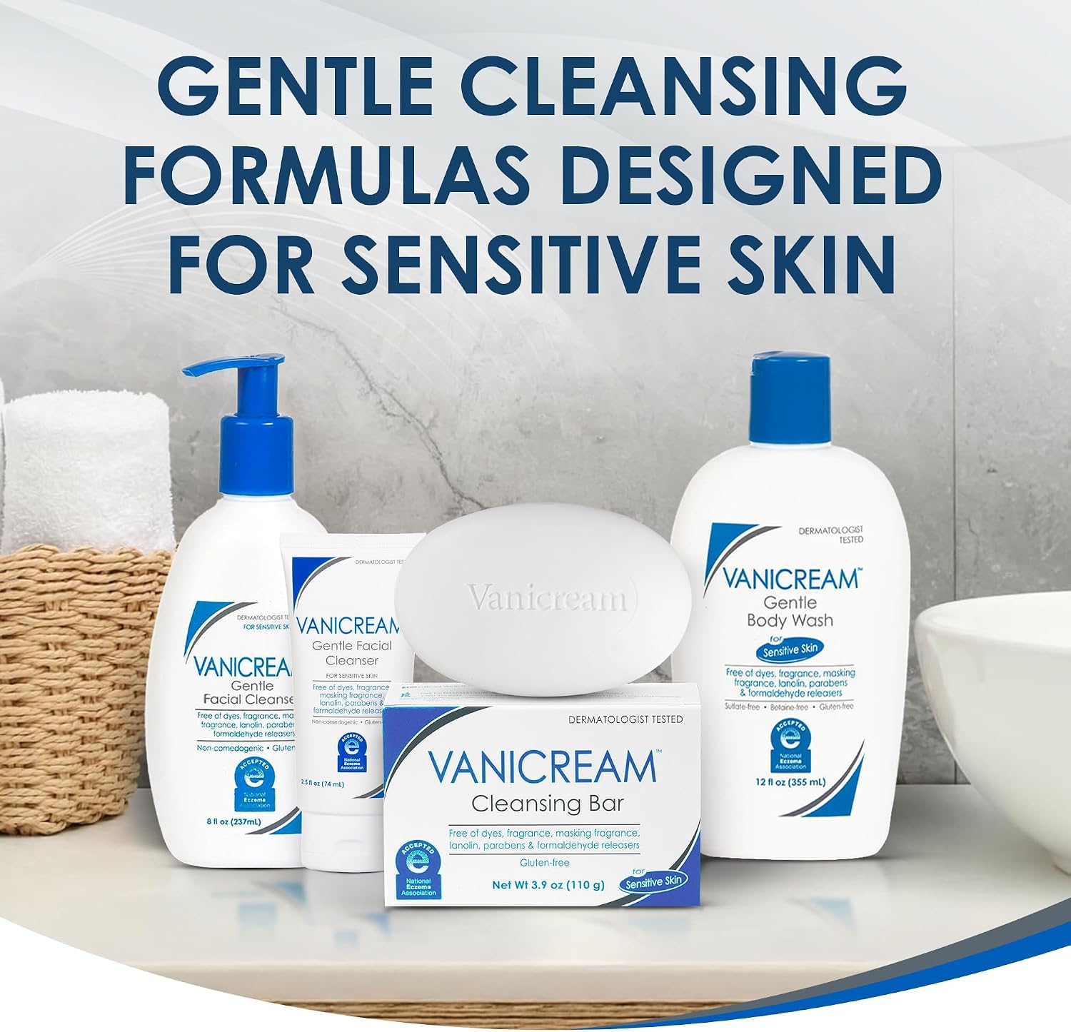 Vanicream Gentle Facial Cleaner, pH-Balanced Face Wash, 2.5 Fl Oz | Formulated without Common Irritants for Sensitive Skin, Removes Makeup, Dirt and Excess Oils, Non-Comedogenic, Travel Size - Image 9